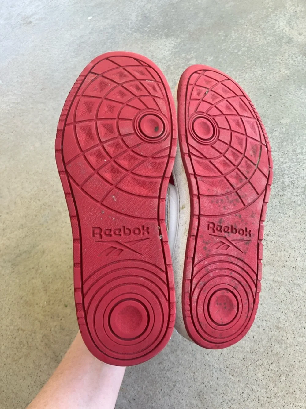 Reebok Resonator Mid Red and White Leather Sneakers, 7